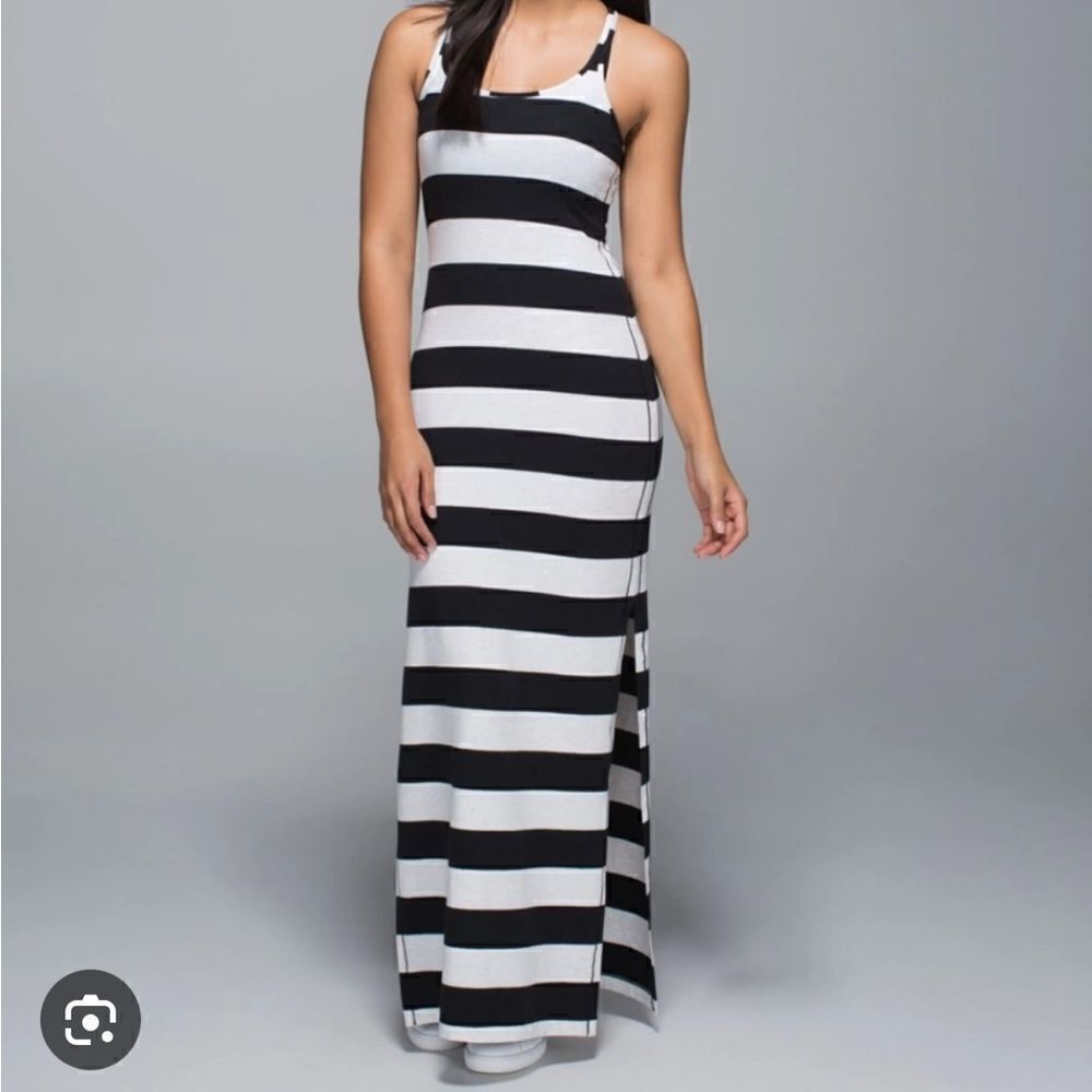 Lululemon Refresh Maxi Dress Black / White - Picture 9 of 10